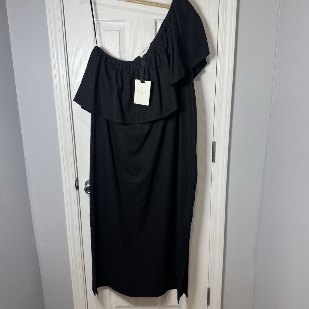 Tuckernuck Pomander Place Florencia Black One Shoulder SZ XXL 2x Retail $198 NWT